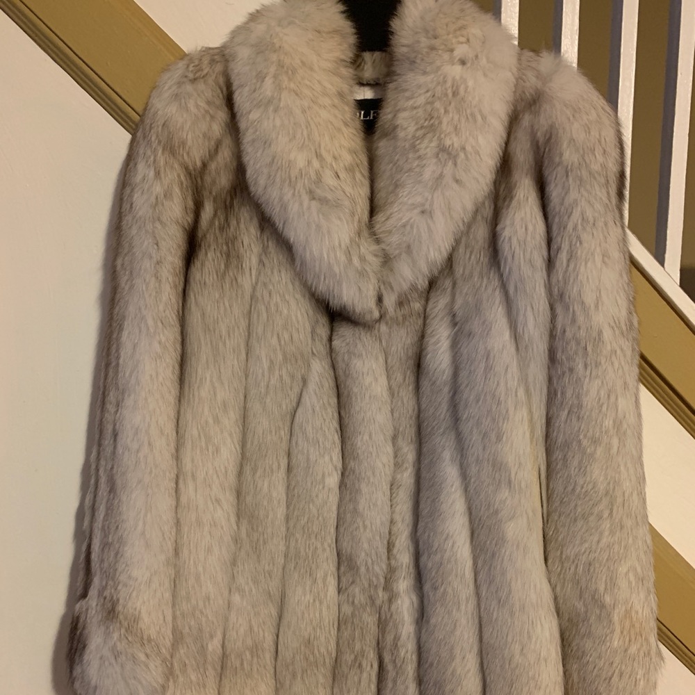Saga Blue Fox Fur Jacket Small
